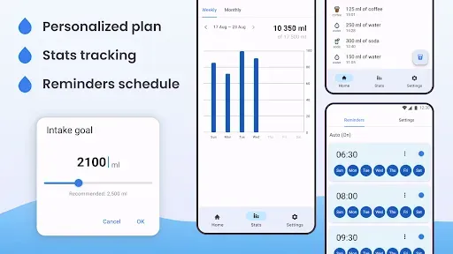Скриншот 2 — Water Tracker - Drink Reminder