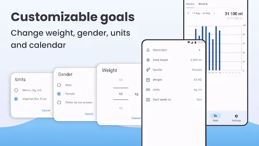 Скриншот 3 — Water Tracker - Drink Reminder