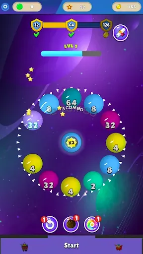 Скриншот 2 — 2048 Ball Merging Saga