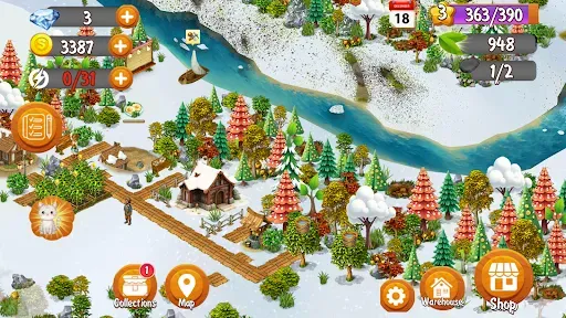 Скриншот 1 — Winter Velly Farm Adventure