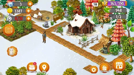 Скриншот 2 — Winter Velly Farm Adventure