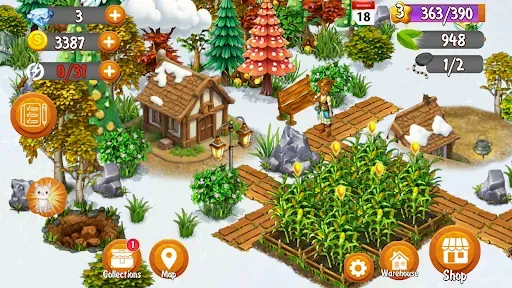 Скриншот 4 — Winter Velly Farm Adventure