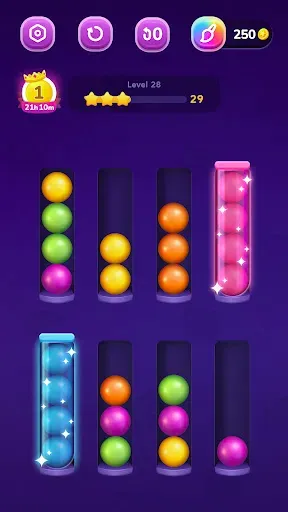 Скриншот 2 — Ball Sort - Color Puzzle