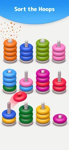 Скриншот 4 — Color Sort 3D — Hoop Stack
