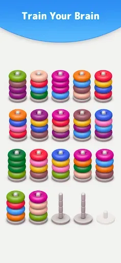 Скриншот 5 — Color Sort 3D — Hoop Stack