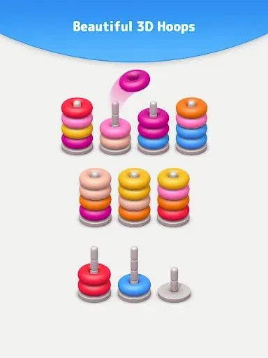Скриншот 6 — Color Sort 3D — Hoop Stack