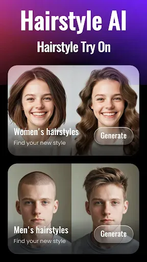 Скриншот 1 — Hairstyle Try On