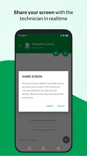 Скриншот 2 — Customer App - Zoho Assist