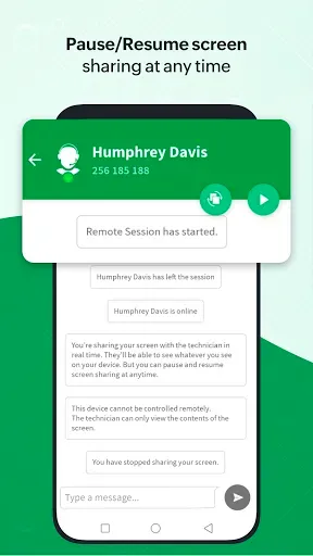 Скриншот 4 — Customer App - Zoho Assist
