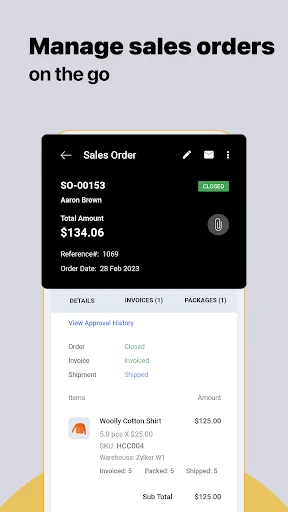 Скриншот 1 — Inventory Management App -Zoho
