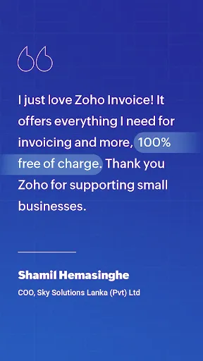 Скриншот 1 — Zoho Invoice - GST Invoice App