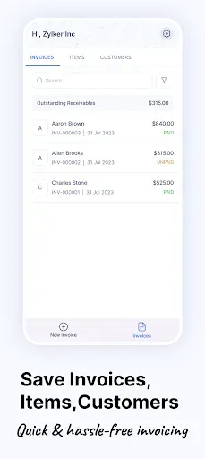 Скриншот 2 — Invoice Generator - Zoho