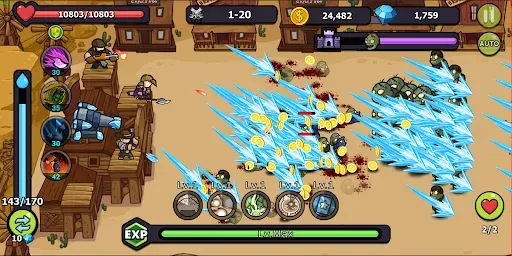 Скриншот 2 — Zombie Defense: Idle Survival
