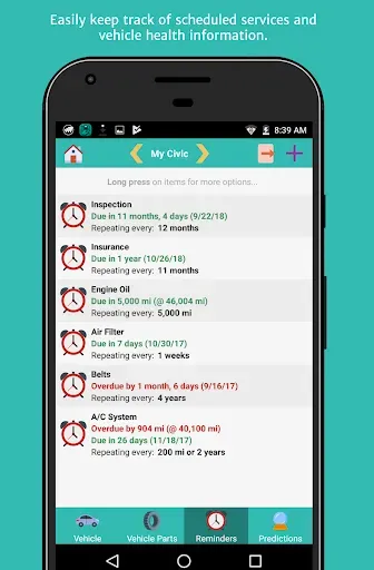 Скриншот 2 — aCar - Car Management, Mileage