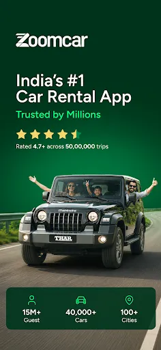 Скриншот 1 — Zoomcar: Car rental for travel
