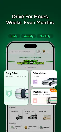 Скриншот 3 — Zoomcar: Car rental for travel