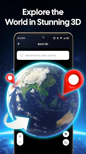 Скриншот 1 — Zoom Map 3D Satellite