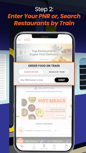 Скриншот 2 — Zoop India-Order Food in Train