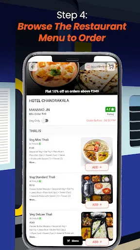 Скриншот 4 — Zoop India-Order Food in Train