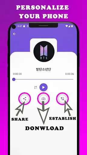 Скриншот 2 — Kpop Song Ringtone App