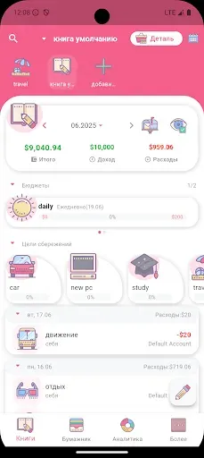 Скриншот 1 — Money+ милый учет расходов