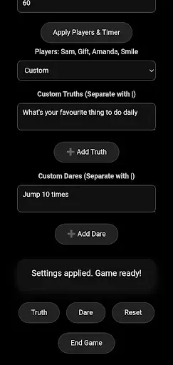 Скриншот 2 — Truth or Dare