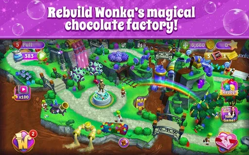Скриншот 1 — Wonka's World of Candy Match 3