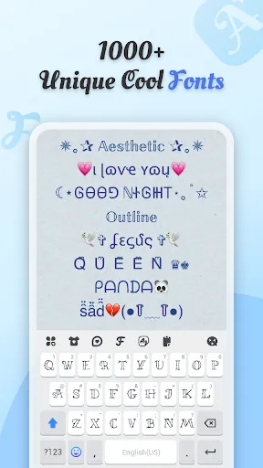 Скриншот 2 — Cool Fonts - Keyboard & Themes