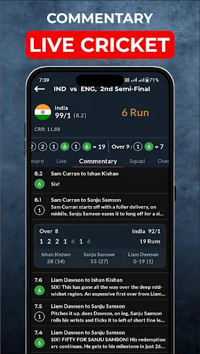 Скриншот 4 — Cricket Live Score : CricFlow