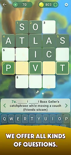 Скриншот 1 — Crossword World: Mini Puzzles