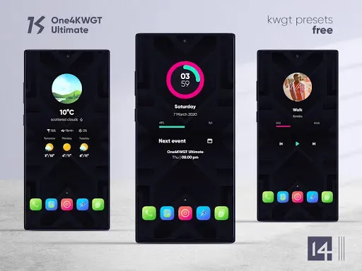 Скриншот 3 — One4KWGT Ultimate: KWGT widget