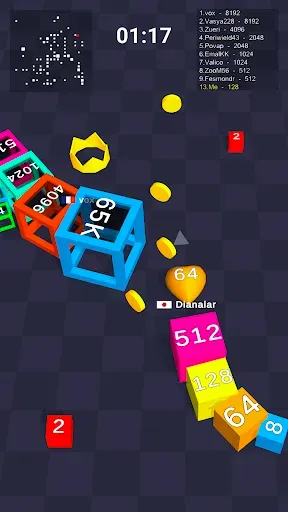 Скриншот 5 — Cube Arena 2048 — змейка числа