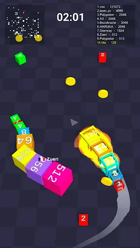 Скриншот 6 — Cube Arena 2048 — змейка числа