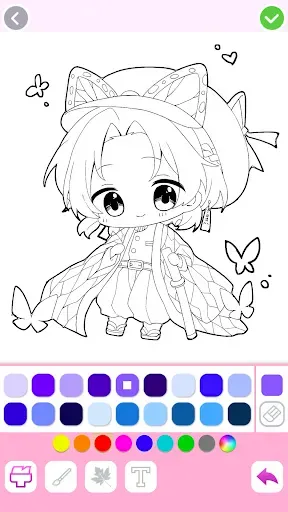 Скриншот 2 — Cute Drawing - Аниме раскраски