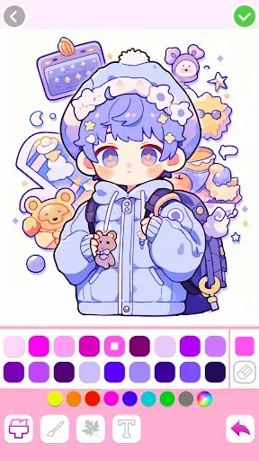 Скриншот 3 — Cute Drawing - Аниме раскраски