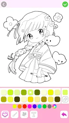 Скриншот 6 — Cute Drawing - Аниме раскраски