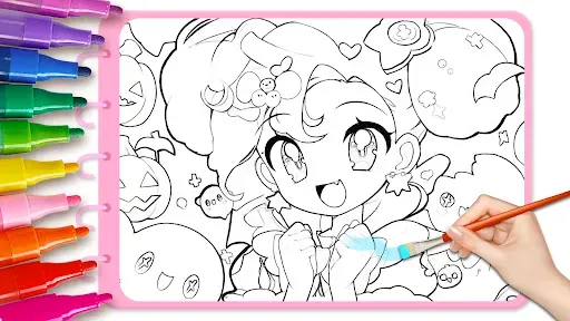 Скриншот 8 — Cute Drawing - Аниме раскраски