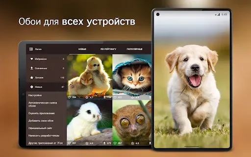 Скриншот 6 — Обои с милыми животными PRO