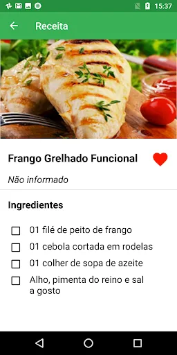 Скриншот 2 — Receitas Fitness Faceis