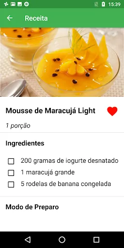 Скриншот 3 — Receitas Fitness Faceis