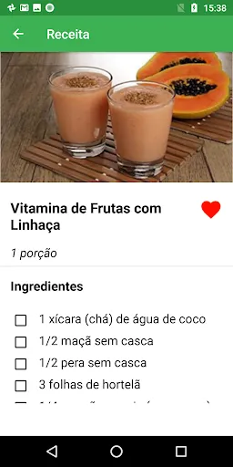 Скриншот 6 — Receitas Fitness Faceis