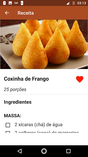 Скриншот 2 — Receitas de Salgados