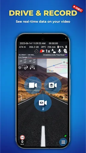 Скриншот 1 — DashCam Travel — Автокамера