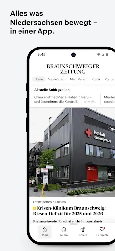 Скриншот 1 — Braunschweiger Zeitung News