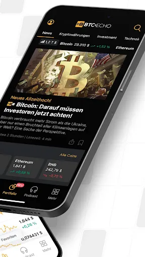 Скриншот 2 — BTC-ECHO Bitcoin & Krypto News