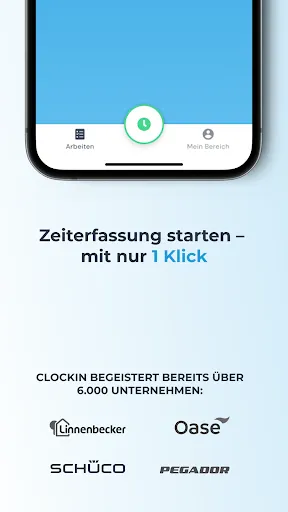 Скриншот 3 — clockin – Zeiterfassung