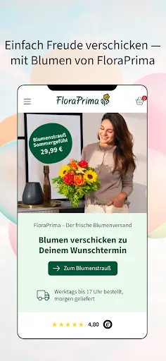 Скриншот 1 — FloraPrima Blumenversand