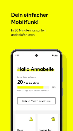 Скриншот 1 — fraenk: Die Mobilfunk App
