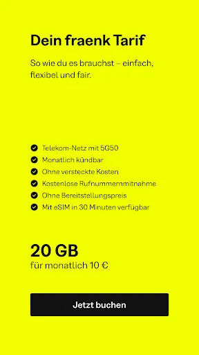 Скриншот 2 — fraenk: Die Mobilfunk App
