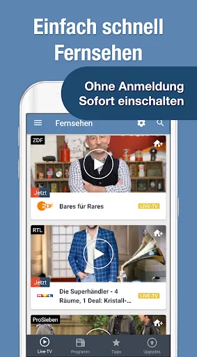 Скриншот 1 — Fernsehen App mit Live TV
